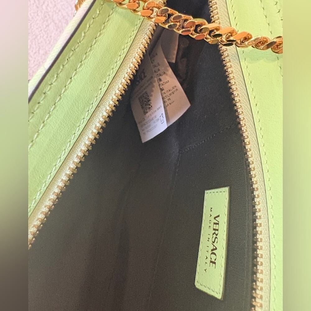 Versace Green Checkered Bag Women's NWT - Picture 9 of 10